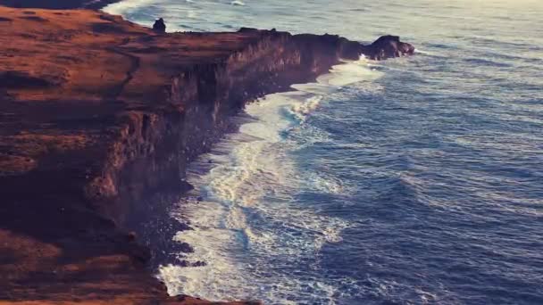 Visa Från Kulle Cape Dyrholaey Och Stormigt Hav Island — Stockvideo