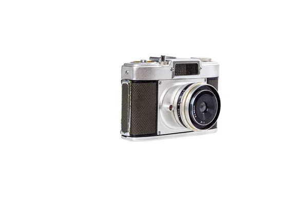 Old Film 35Mm Lens Camera Half Frame Isolated Background — Stock Photo, Image