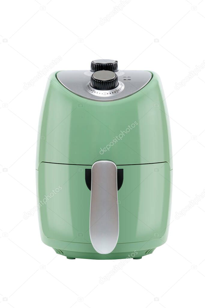 Air Fryer for Cooker at Studio Shot for Healthy Food and Healthy Concept on White Background Isolated.