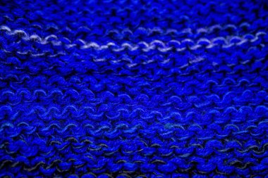 Üstten Görünüm parlak mavi elektrikli el yapımı örgü desen arka plan