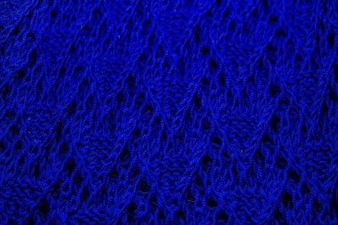 Üstten Görünüm parlak mavi elektrikli el yapımı örgü desen arka plan