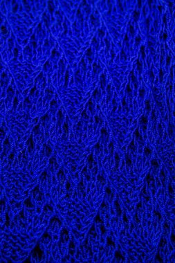 Üstten Görünüm parlak mavi elektrikli el yapımı örgü desen arka plan