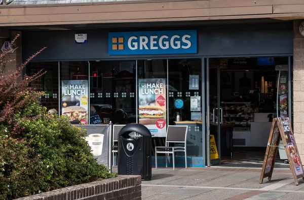 Linlithe Net Reino Unido Agosto 2018 Frente Panadería Greggs Blackness — Foto de Stock