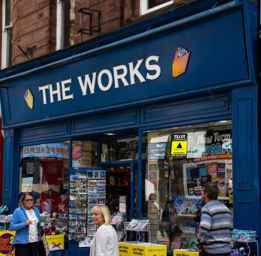 Stirling, Büyük Britanya - 11 Ağustos 2018: Works defteri ve sabit bağlantı noktası Street deposunda açık