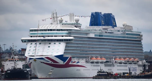 Southampton Reino Unido Abril 2018 Luxury Cruise Liner Brittannia Dock — Fotografia de Stock