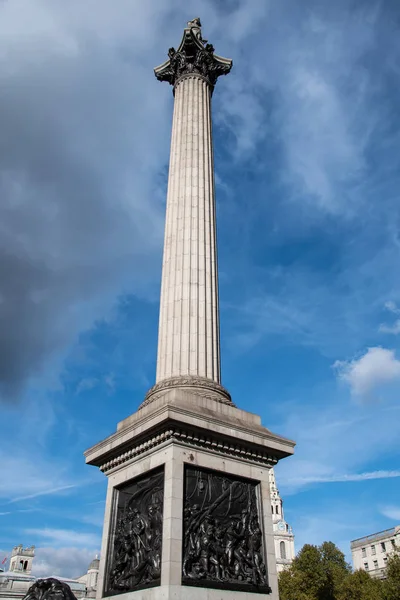 Londres Reino Unido Outubro 2018 Coluna Nelson Construída 1843 Trafalgar — Fotografia de Stock