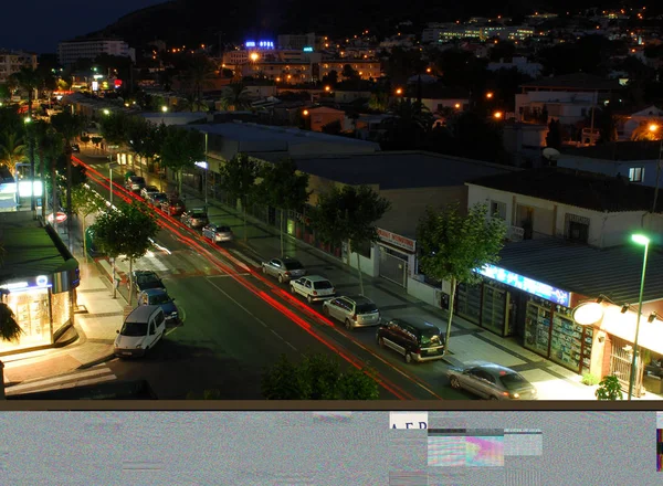 Альбир Испания Июля 2012 Ночное Время Суток Albir Припаркованными Автомобилями — стоковое фото