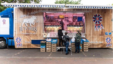Butchers market lorry clipart
