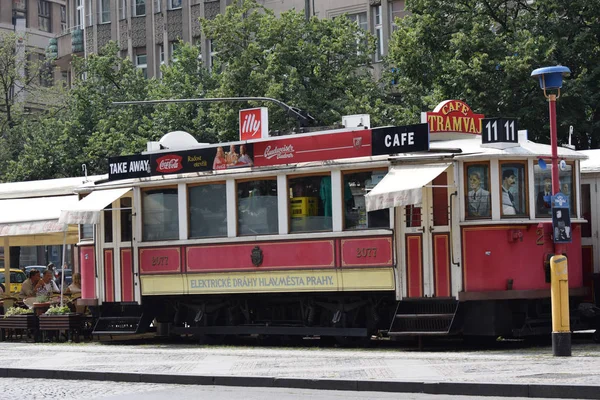 Straßenbahncafé — Stockfoto