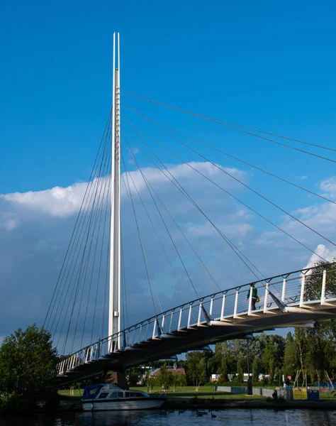 Christchurch süspansiyon köprüsü — Stok fotoğraf