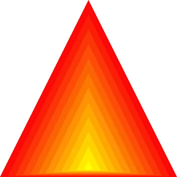 Triangolo giallo rosso logo — Foto Stock
