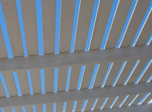 White slatted ceiling — Stock Photo, Image