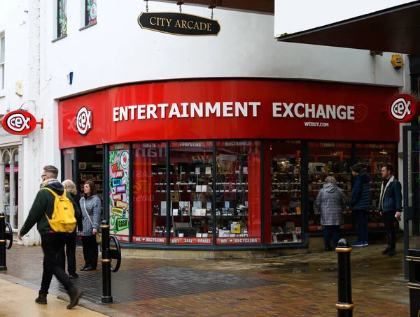 stock image Worcester, United Kingdom - March 15 2020:  The frontage of CEX Second hand electronics store on the Shambles