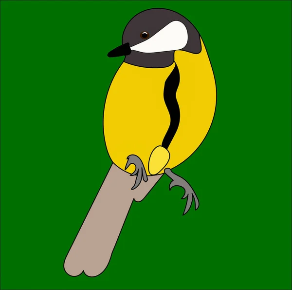 Graphic Illustration Blue Tit Use Log Web Illustration — Zdjęcie stockowe