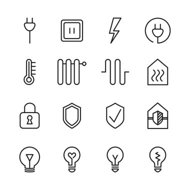 Akıllı ev dizi vektör hat simgeleri ile ilgili