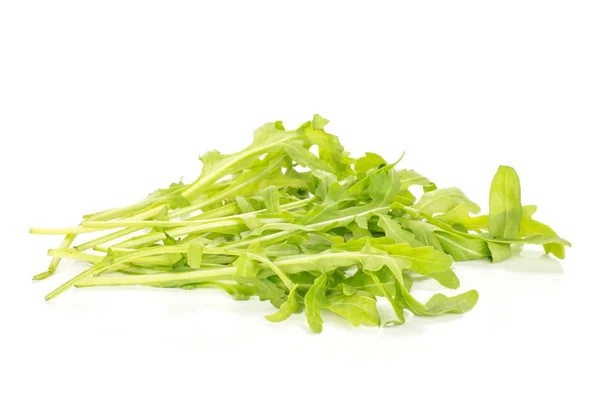 Roquette Fraîche Isolée Sur Fond Blanc Feuilles Vertes Bunc — Photo