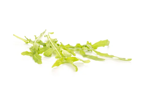 Fresh Arugula Leaves Isolated White Backgroun — Stock Photo, Image