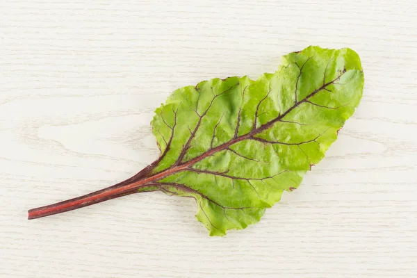 Bietola Verde Flatlay Isolato Sfondo Grigio Legno Vista Dall Alto — Foto Stock