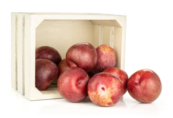 Sok Egész Friss Pluot Interspecifikus Szilva Fajta Egy Természetes Fából — Stock Fotó