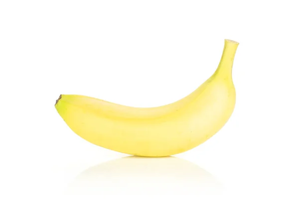 One Whole Fresh Yellow Banana Isolated White Background — Stock Photo, Image