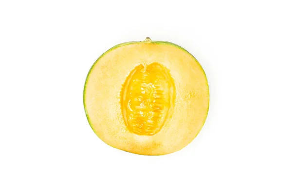 Una Metà Della Varietà Melone Fresco Melone Melone Senza Semi — Foto Stock