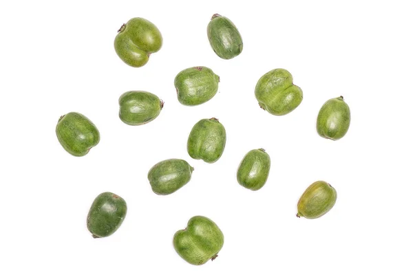 Hel Del Hel Färsk Grön Mini Baby Kiwi Frukt Flatlay — Stockfoto