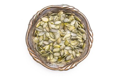 Beyaz izole dövme kabak çekirdeği