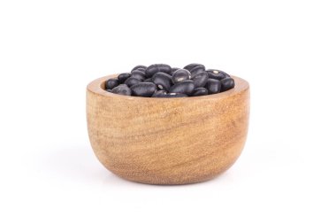 Beyaz izole ham siyah kaplumbağa fasulye