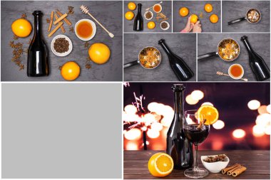 Tarifi adım adım sıcak kırmızı şarap mulled gri taş
