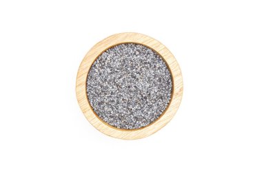 Çek mavi haşhaş tohumu üzerine beyaz izole