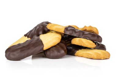 Beyaz izole çikolata ile tembel tanımlama bilgisi