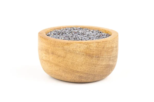 Çek mavi haşhaş tohumu üzerine beyaz izole — Stok fotoğraf