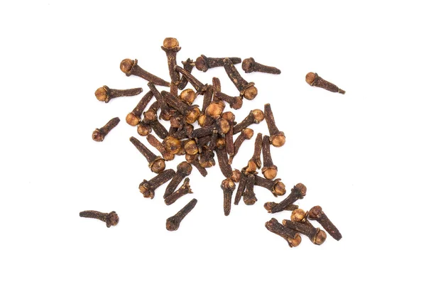 Small dried cloves spice isolated on white Royalty Free Stock Images