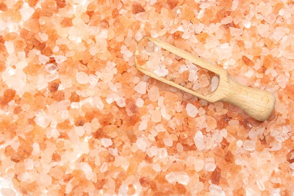 Pink himalayan salt crystals isolated