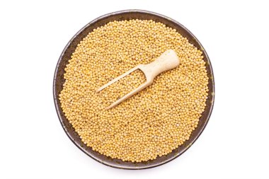 beyaz izole beyaz hardal tohumu