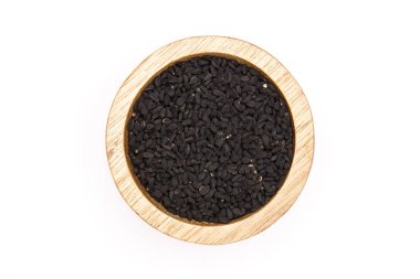 Beyaz izole siyah kimyon tohumu