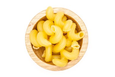 Fırıncı makarna çiğ beyaz izole