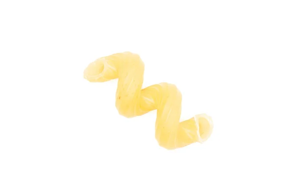 Cavatappi pasta raw isolerad på vit — Stockfoto