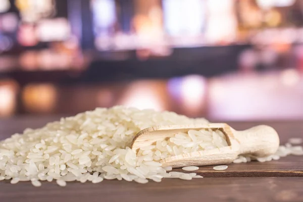Biały ryż jaśminowy z restauracją — Zdjęcie stockowe
