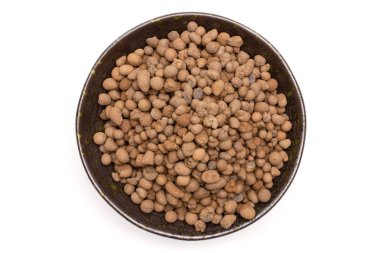 Kil çakıl (leca) beyaz izole