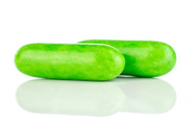 Meyan kökü tatlı comfit beyaz izole