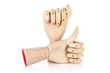 Sağır işaret dili beyaz izole