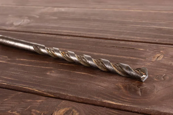 Work tool item on brown wood — 스톡 사진