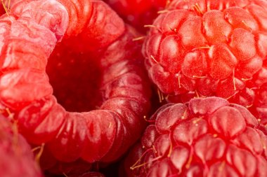 Taze kırmızı ahududu izole