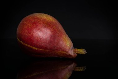 Anjou kırmızı armut siyah cam izole