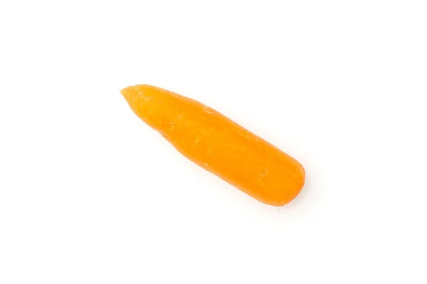 Zanahoria bebé pelada aislada en blanco —  Fotos de Stock