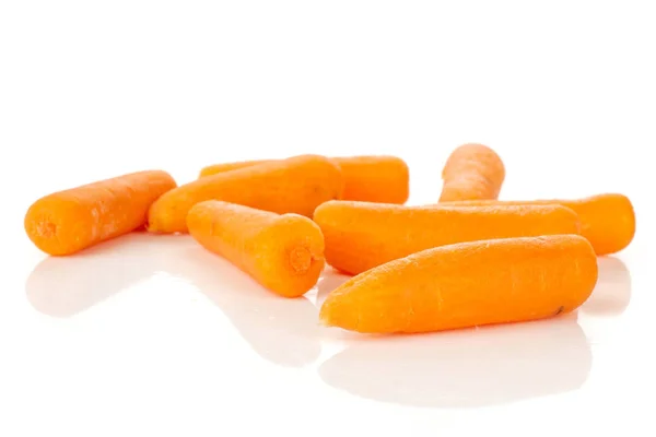 Peeled baby carrot isolated on white — Stock Photo, Image