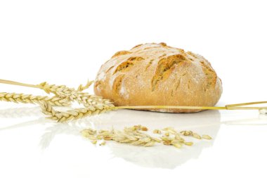 Çavdar buğday ekmeği beyaz izole