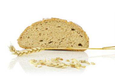Çavdar buğday ekmeği beyaz izole