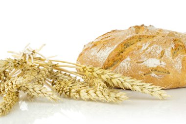 Çavdar buğday ekmeği beyaz izole